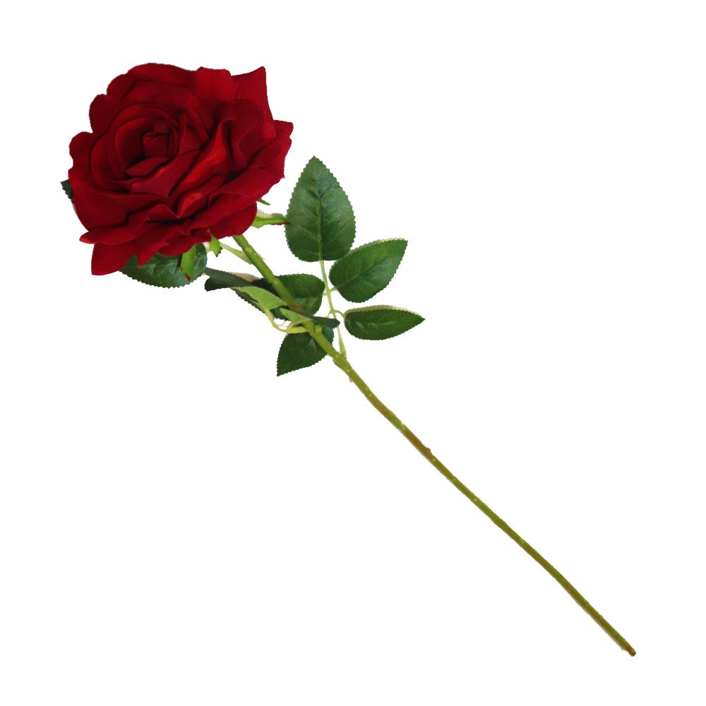 大きなバラの造花 薔薇 バラ 造花 1本・1輪 ギフト・プレゼント 飾り付け 撮影 花の大きさ:直径12cm 全体の長さ75cm