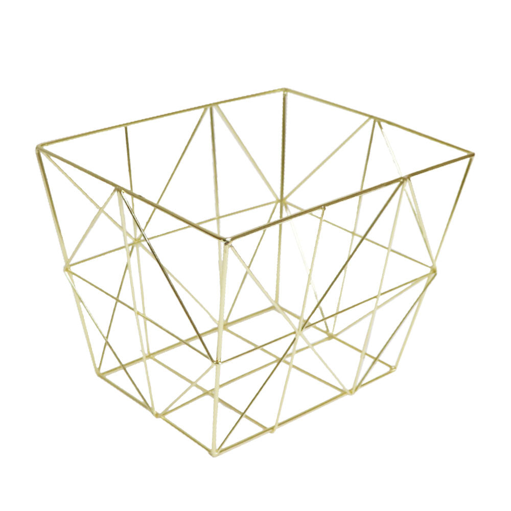 ワイヤーバスケット ゴールド 小物収納 おしゃれ スチール製 机上収納 キッチン整理 北欧風 インテリア雑貨