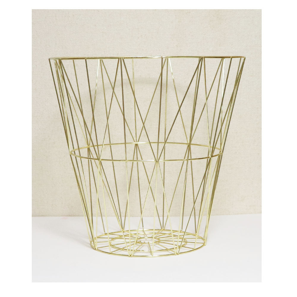 ワイヤーバスケット 大きめ 洗濯かご ゴミ箱 おしゃれ スチール製 ランドリーバスケット 収納かご 北欧風 製品寸法:約33x33x33cm