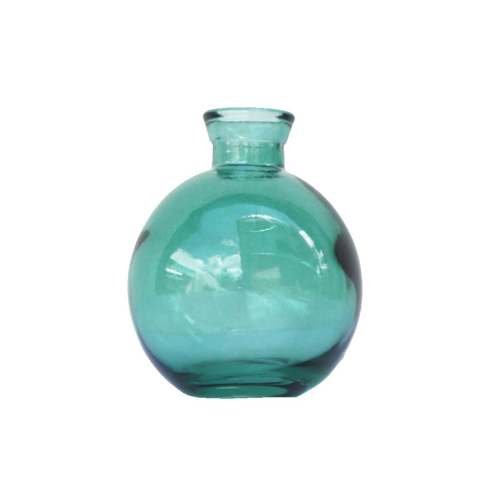 小さなガラス花瓶 フラワーベース ガラス おしゃれ インテリア カラー:グリーン 高さ9cm
