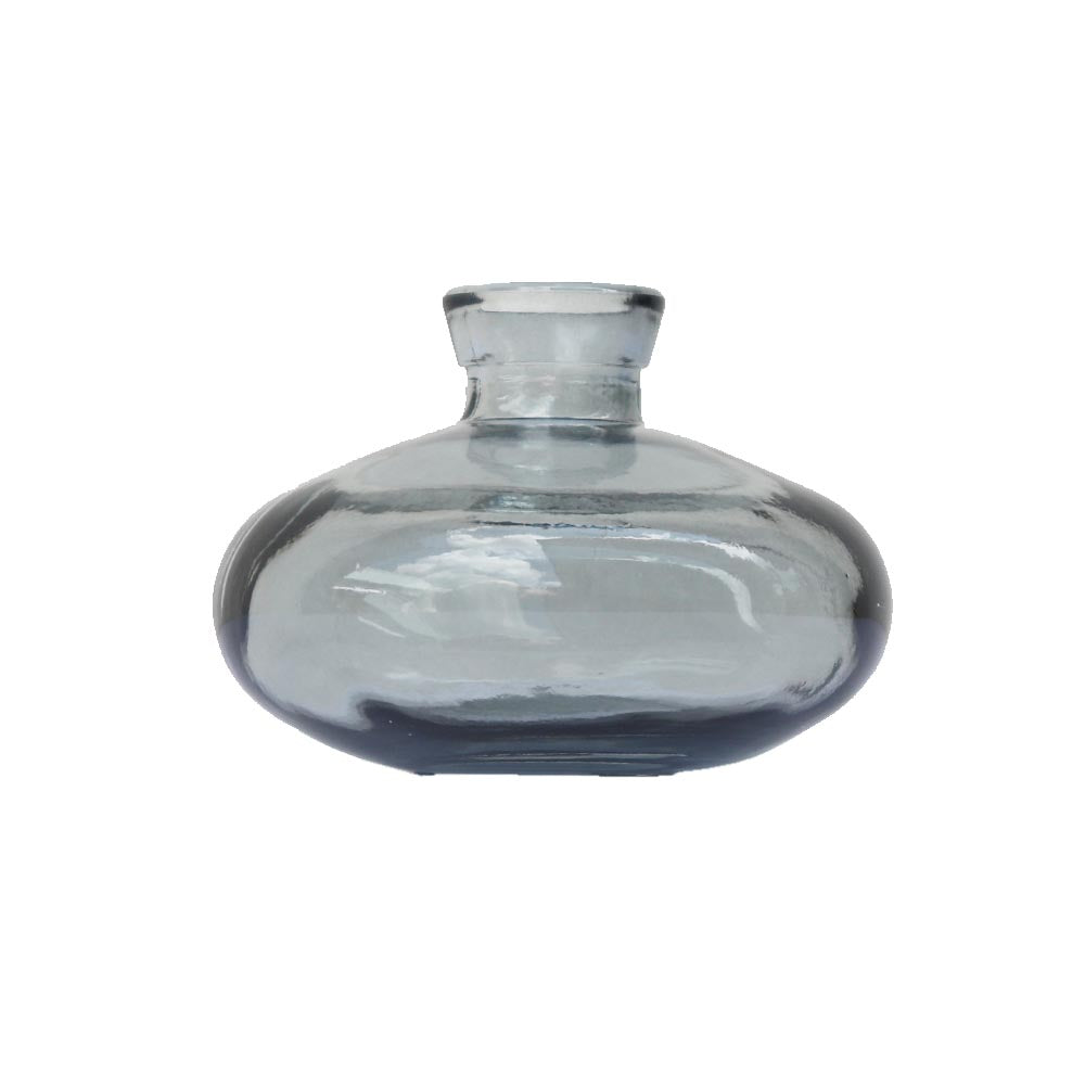 小さなガラス花瓶 フラワーベース ガラス おしゃれ インテリア カラー:グレー 高さ6cm