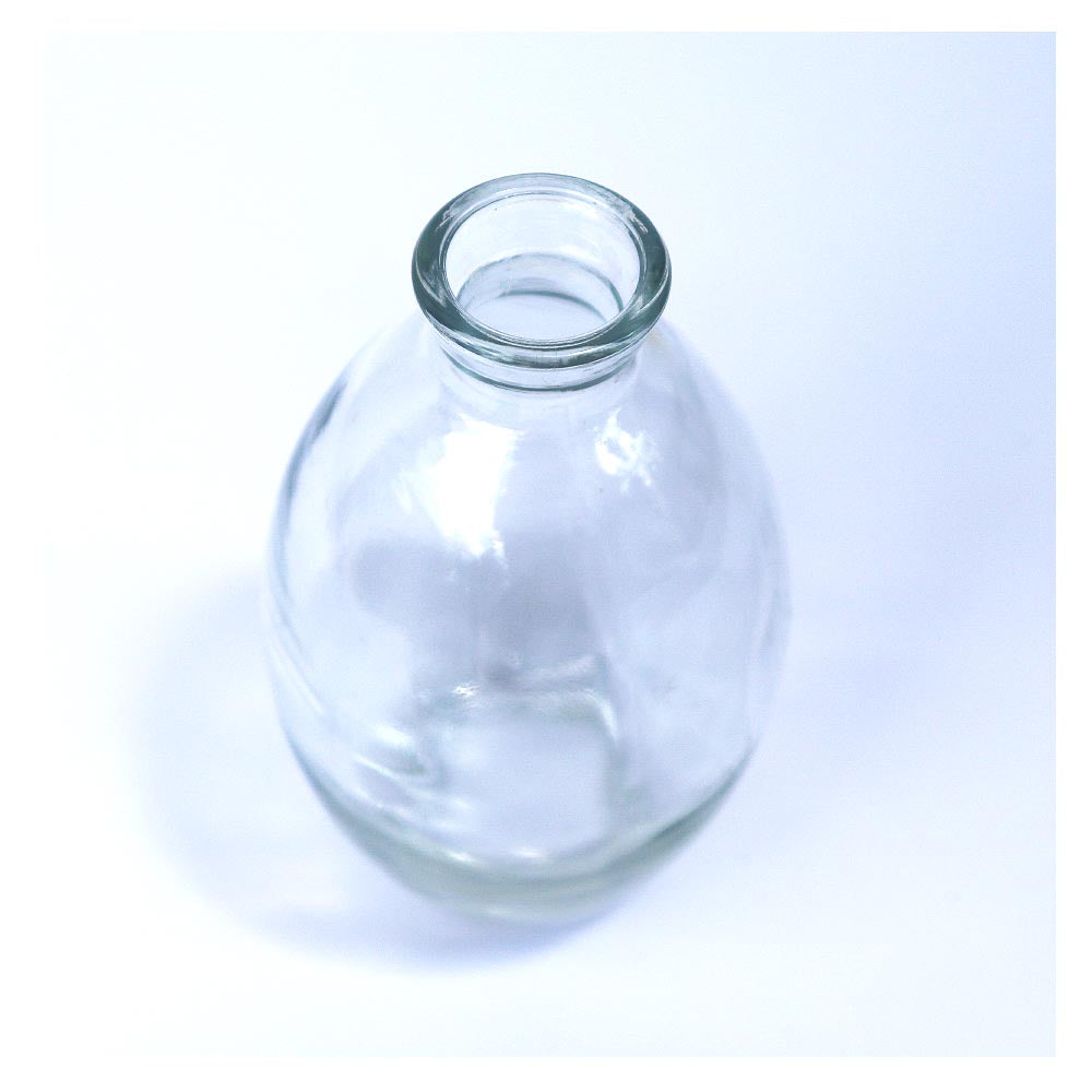 小さなガラス花瓶 フラワーベース ガラス おしゃれ インテリア カラー:クリア 高さ12cm