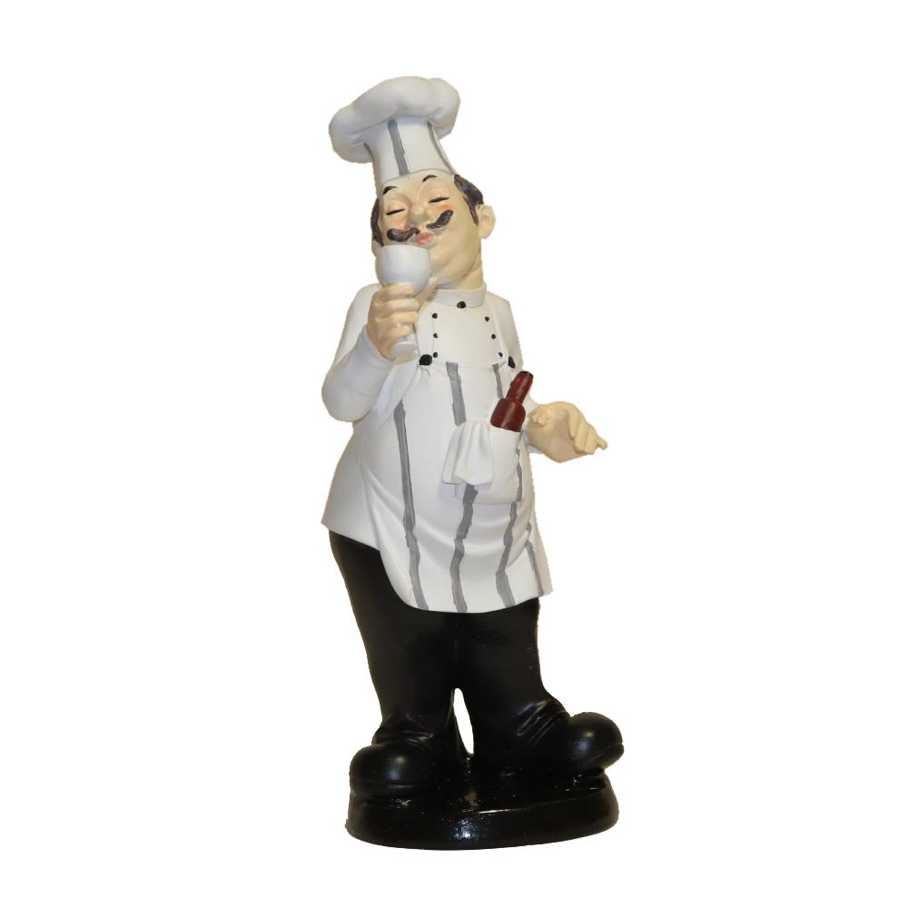 コックさん 樹脂フィギュア シェフ オブジェ 店舗 ディスプレイ用 レストラン カフェ 装飾 インテリア 飲食店 ワイングラス