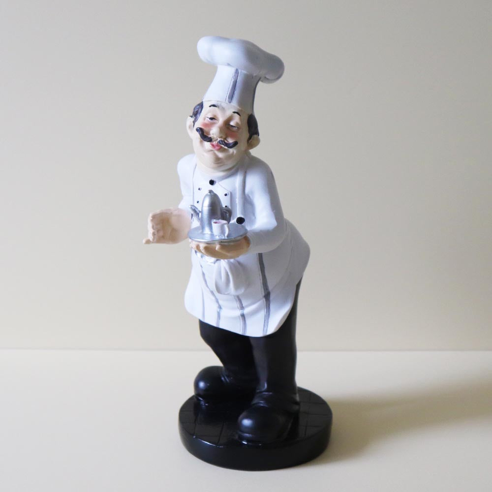コックさん 樹脂フィギュア シェフ オブジェ 店舗 ディスプレイ用 レストラン カフェ 装飾 インテリア 飲食店 ティータイム
