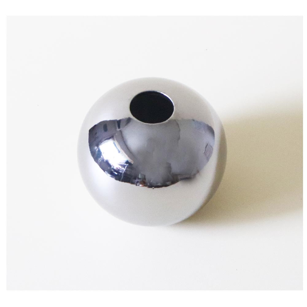 陶器 花瓶 シルバーカラー 球形 フラワーベース 丸型 インテリア 置物 リビング 玄関 モダン 北欧 ギフト サイズ:小 製品サイズ:約8x8x8cm