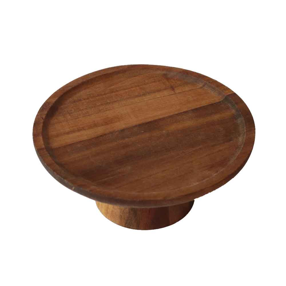 木製トレイ 円形 ディスプレイトレー 飾り台 小物置き 北欧 ナチュラル キッチン リビング 直径20cm、高さ8.5cm