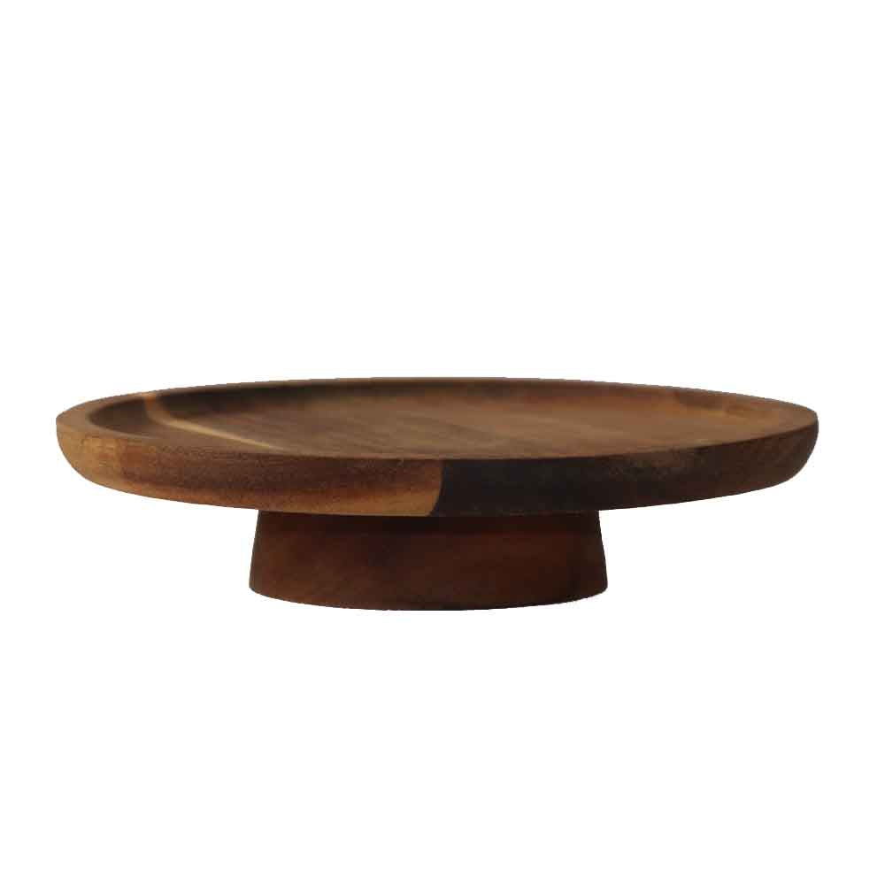 木製トレイ 円形 ディスプレイトレー 飾り台 小物置き 北欧 ナチュラル キッチン リビング 直径20cm、高さ5cm