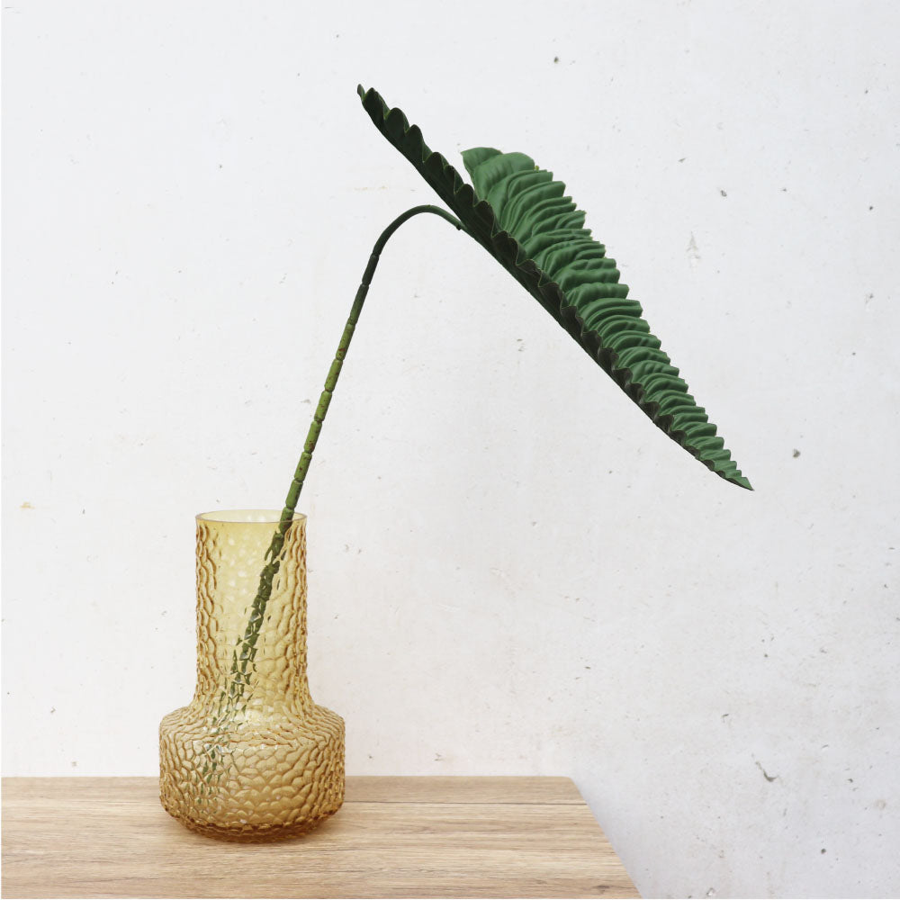 南国風 リーフ造花 フェイクグリーン トロピカルリーフ 人工観葉植物 撮影小物 店舗装飾 ディスプレイ 1本 カラー:グリーン