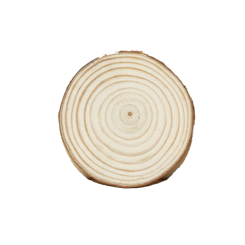 ウッド・木片コースター 丸形 24片セット ディスプレイ 飾りつけ デコレーション ドライフラワー 素材 1枚あたりの大きさ:約6x6x0.5cm