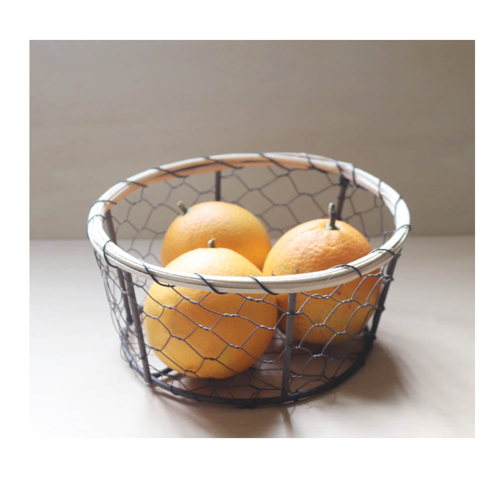 バスケット　スチール製　かご　卓上かご　ディスプレイ用　果物フルーツ入れ　sb1170