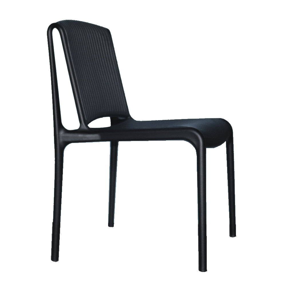 ダイニングチェア プラスチックチェア デザイナーズチェア イス インテリア カラー:ブラック