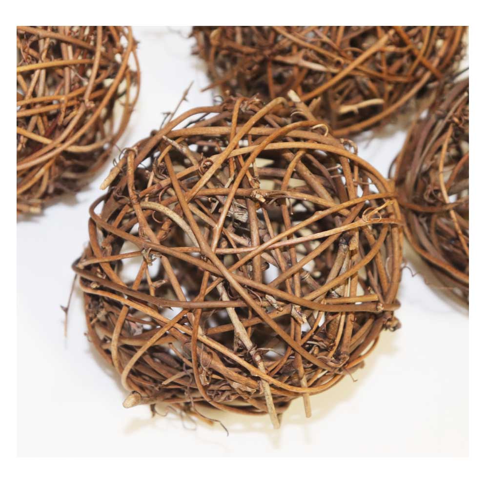 カーリーボール 球 造花 ドライフラワー 4個パック ディスプレイ 飾りつけ デコレーション 直径:約10cm