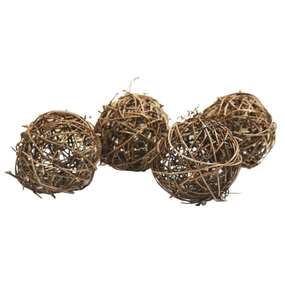 カーリーボール 球 造花 ドライフラワー 4個パック ディスプレイ 飾りつけ デコレーション 直径:約10cm