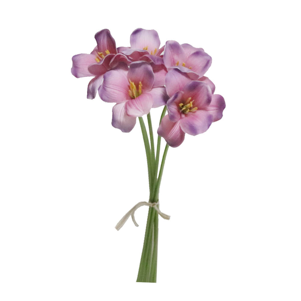 チューリップ 造花 パープル 5本セット 飾り付け インテリア ディスプレイ 商品サイズ:長さ約47cm