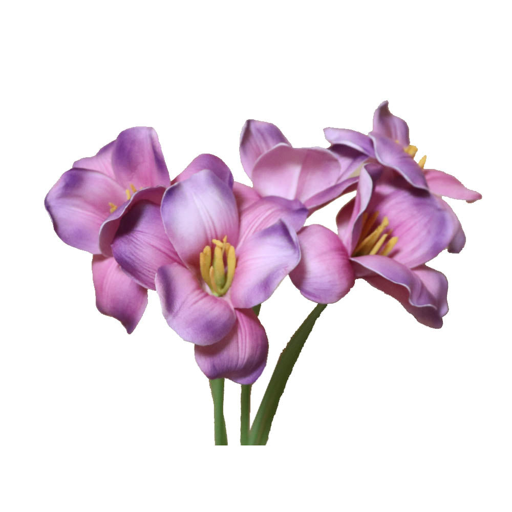 チューリップ 造花 パープル 5本セット 飾り付け インテリア ディスプレイ 商品サイズ:長さ約47cm