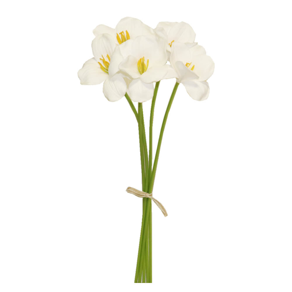 チューリップ 造花 ホワイト 5本セット 飾り付け インテリア ディスプレイ 商品サイズ:長さ約47cm