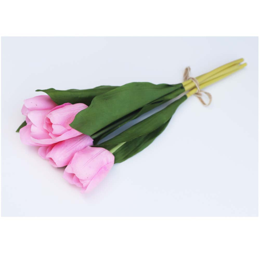 チューリップ 造花 ピンク 5本セット 飾り付け インテリア ディスプレイ 商品サイズ:長さ約37cm