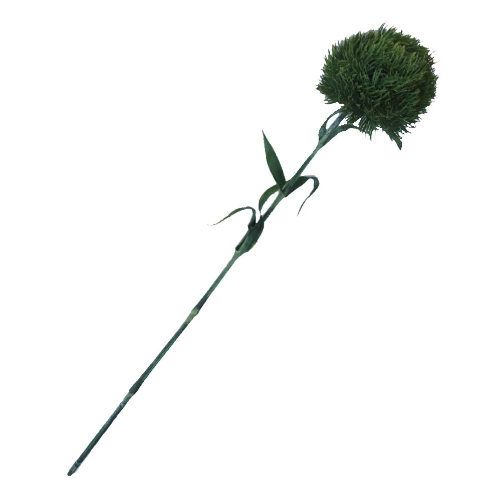 造花・フラワー 3本セット 観葉植物 フェイクグリーン カラー:グリーン 花の大きさ約8x8cm、全体長さ約55cm