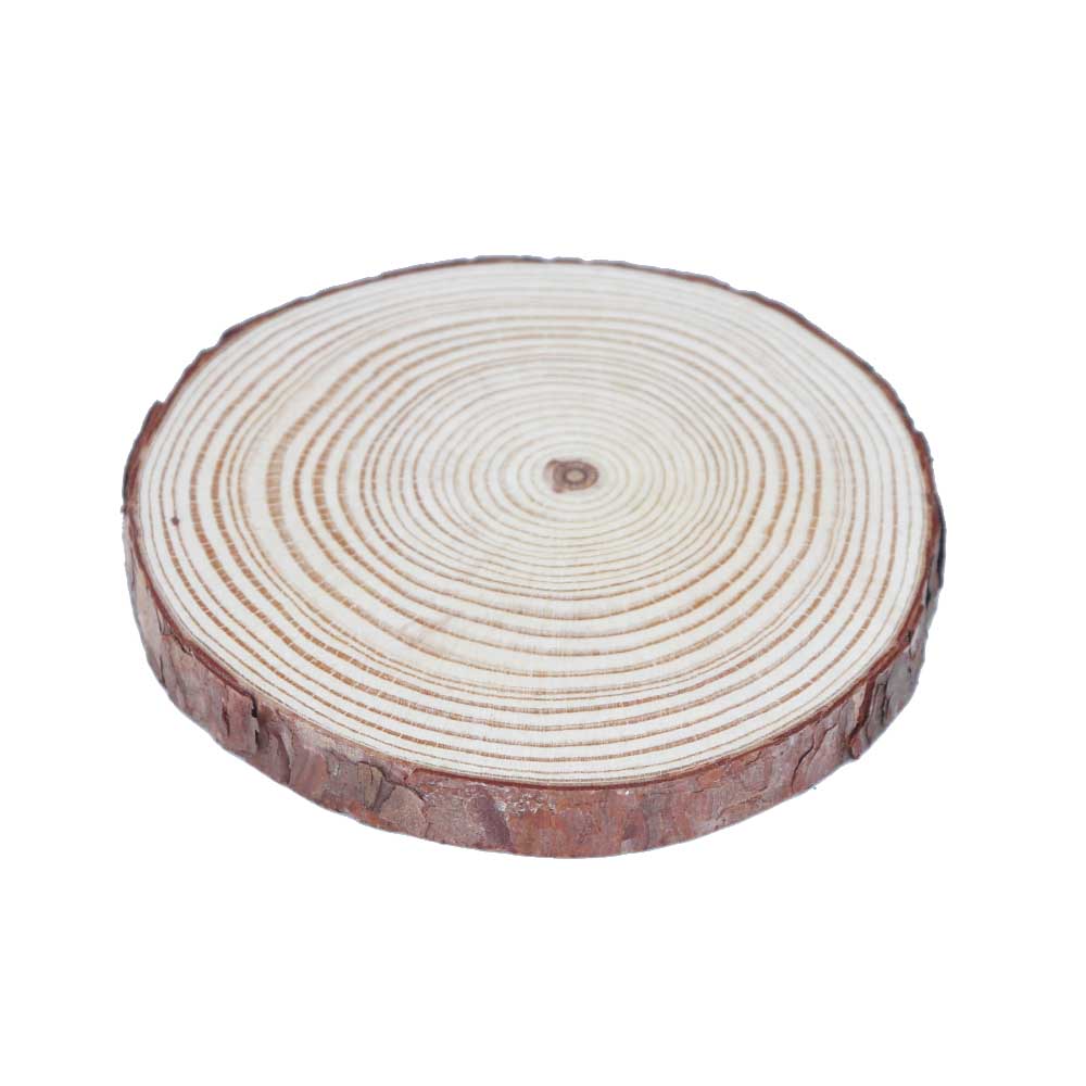 木片 丸太スライス 切り株風ディスプレイ 飾りつけ デコレーション ドライフラワー 花材 1個 大きさ:直径約14~16cm 厚み約1.8cm