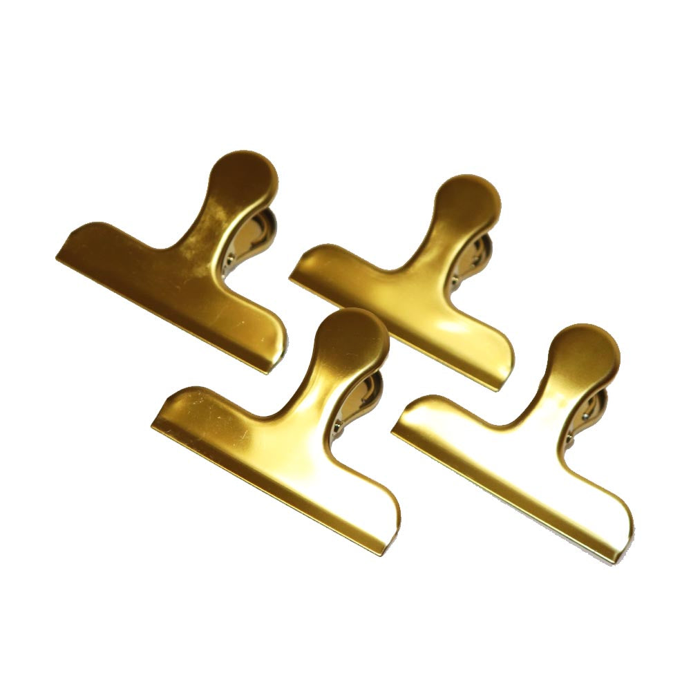 高級感あふれるゴールドクリップ インテリア小物 おしゃれなデスクアクセサリー 4個セット