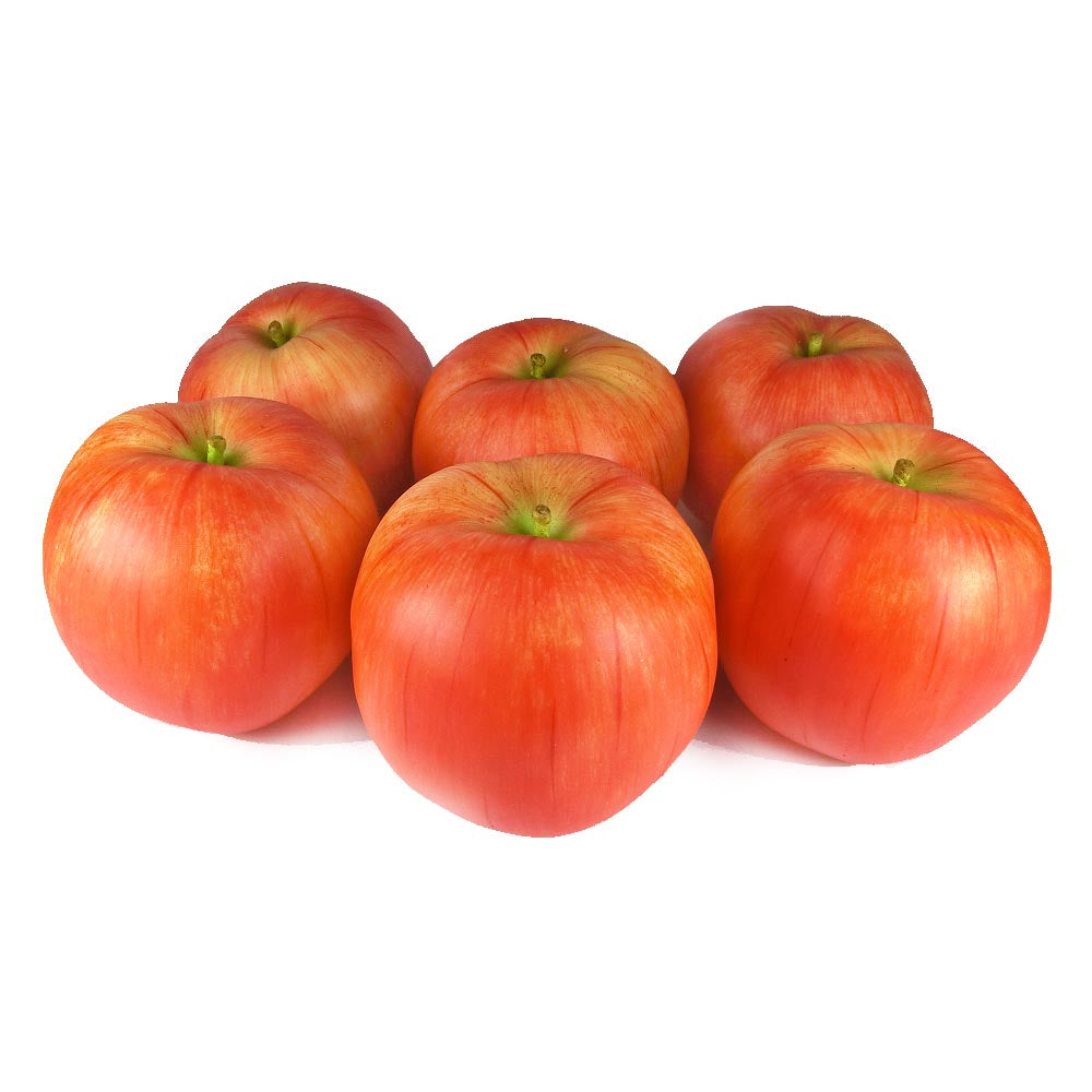 りんご　本物そっくりな模型　6個セット　食品サンプル　果物模型 (ラージ)　大きさ：　約10cm（直径）（約10x10x9cm）1個の重量：約140ｇ