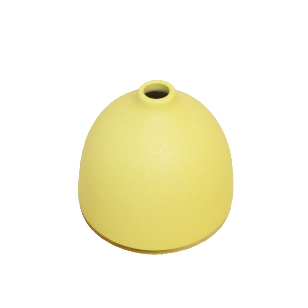 花瓶 フラワーベース 鉢植え 一輪挿し 陶器 シンプル カラー:イエロー2 製品サイズ:直径約9cm 高さ約10cm 口径約1.5cm