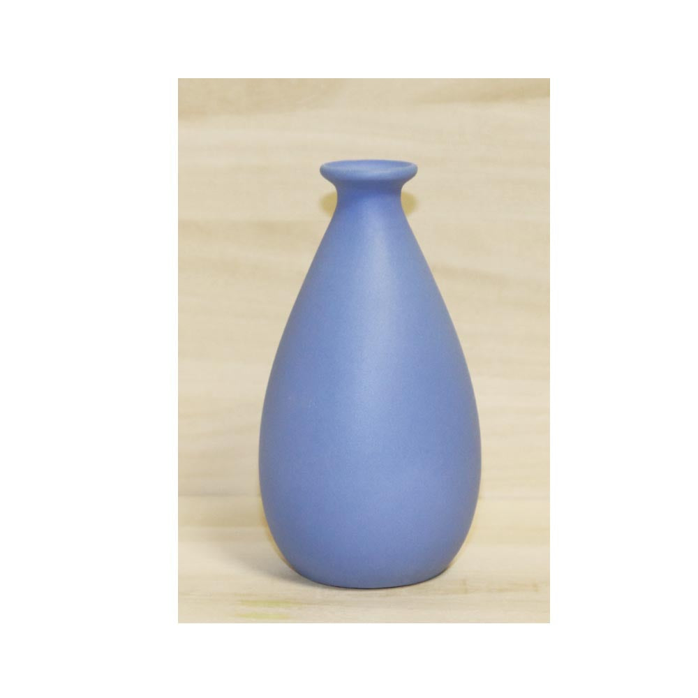 花瓶 フラワーベース 鉢植え 一輪挿し 陶器 シンプル カラー:ブルー2 製品サイズ:直径約7.5cm 高さ約15cm 口径約1.5cm