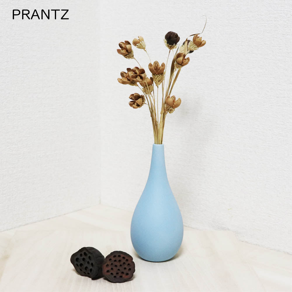 花瓶 フラワーベース 鉢植え 一輪挿し 陶器 シンプル カラー:ブルー3 製品サイズ:直径約7cm 高さ約16cm 口径約1cm