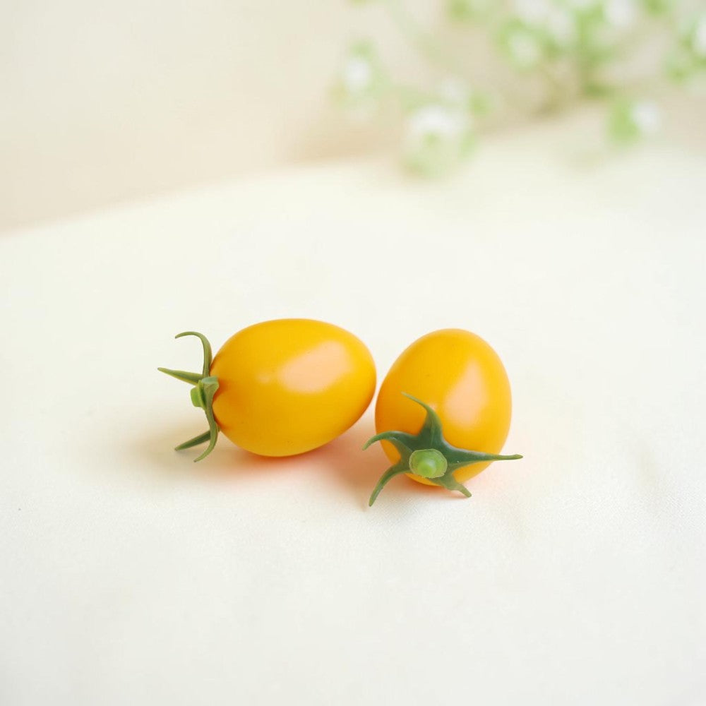 プチトマト　ミニトマト　野菜模型　10個パック　食品サンプル模型　1個あたり製品寸法：約3x3x4cm イエロー