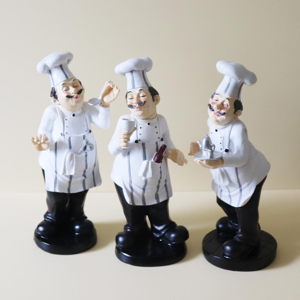 コックさん 樹脂フィギュア シェフ オブジェ 店舗 ディスプレイ用 レストラン カフェ 装飾 インテリア 飲食店 ワイングラス
