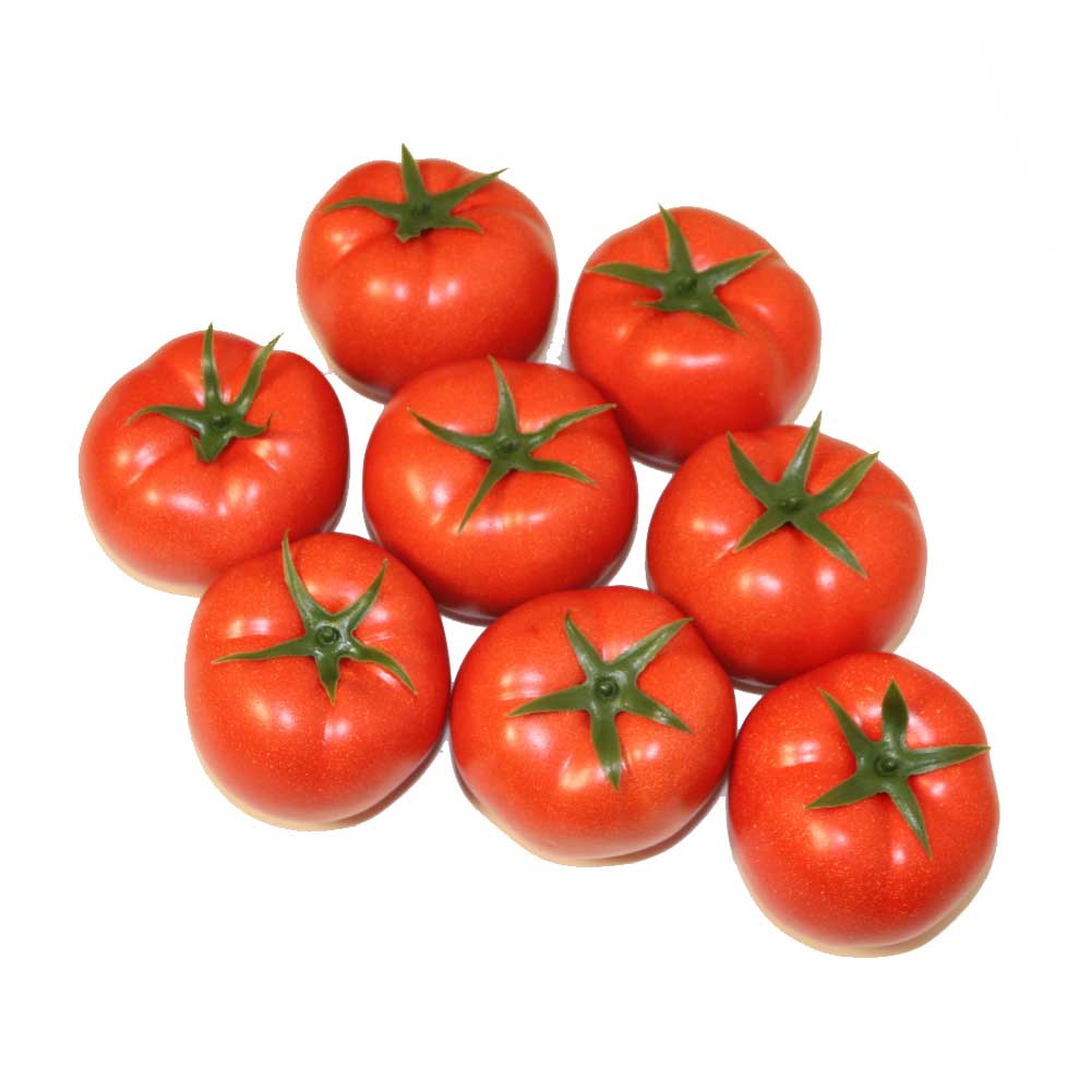 トマト　模型　大ぶりのサイズ　8個パック　食品サンプル　カラー：レッド大 製品寸法：約8x8x7cm　軽量タイプ約20g