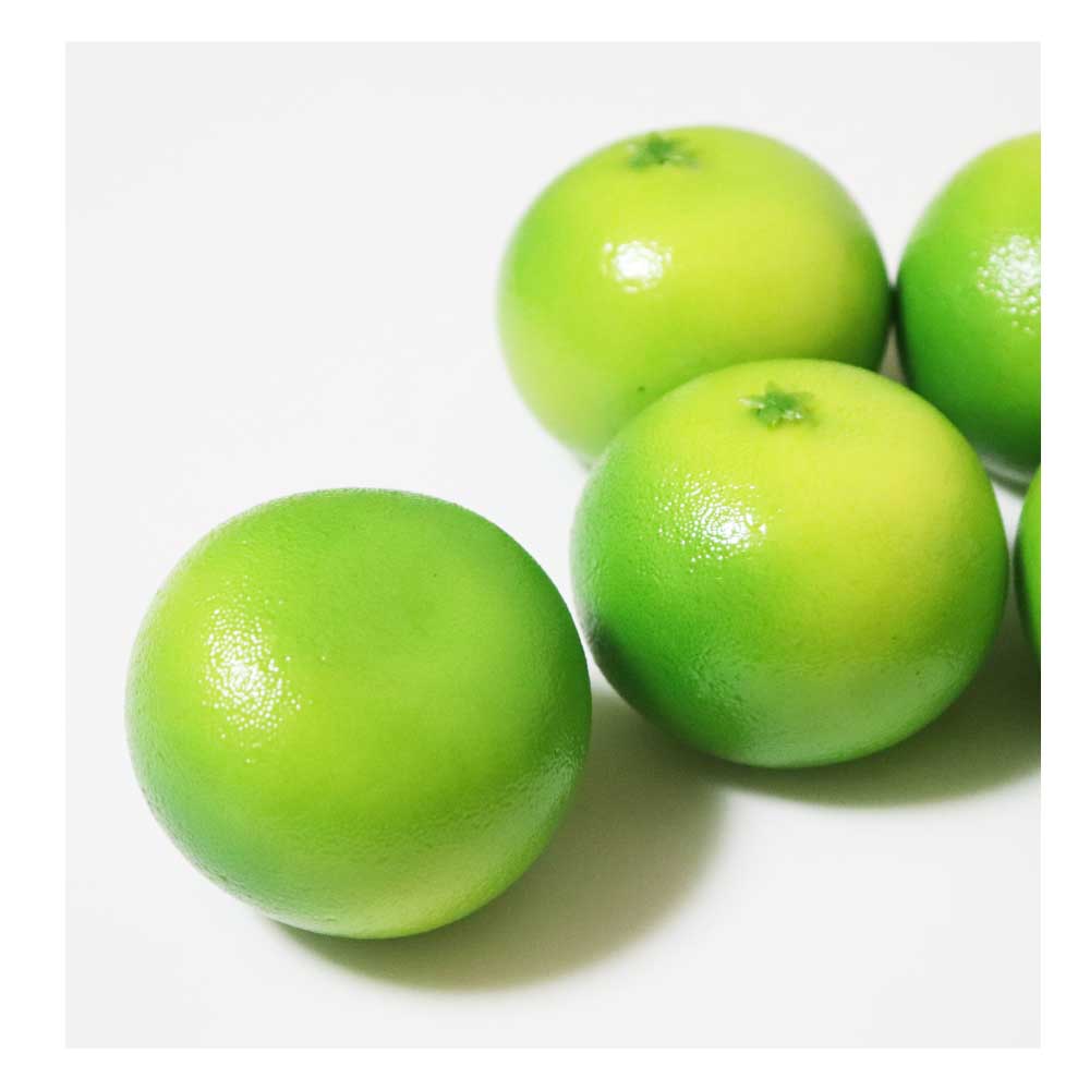 みかん模型 果物模型 本物そっくりの模型 8個パック 食品サンプル　タイプ（軽量・グリーン）