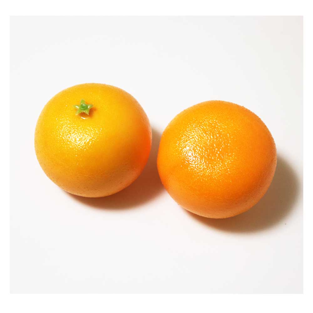 みかん模型 果物模型 本物そっくりの模型 8個パック 食品サンプル　タイプ（軽量・イエロー）