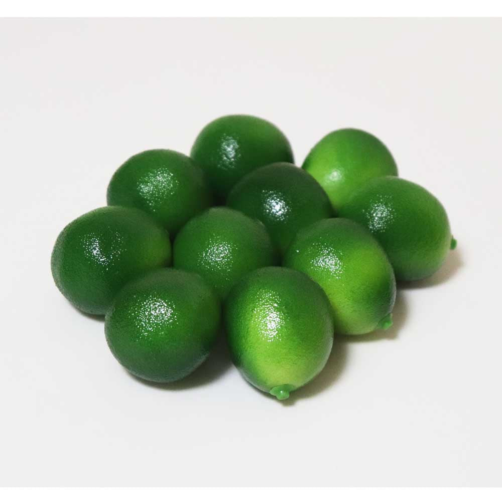 ライム・グリーンレモン模型 果物模型 本物そっくりの模型 10個パック 食品サンプル　タイプ（小粒）１個の製品寸法：約3x3x4cm