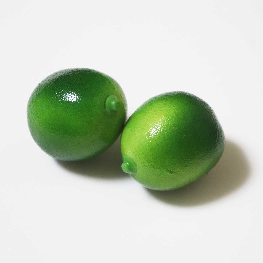 ライム・グリーンレモン模型 果物模型 本物そっくりの模型 10個パック 食品サンプル　タイプ（小粒）１個の製品寸法：約3x3x4cm