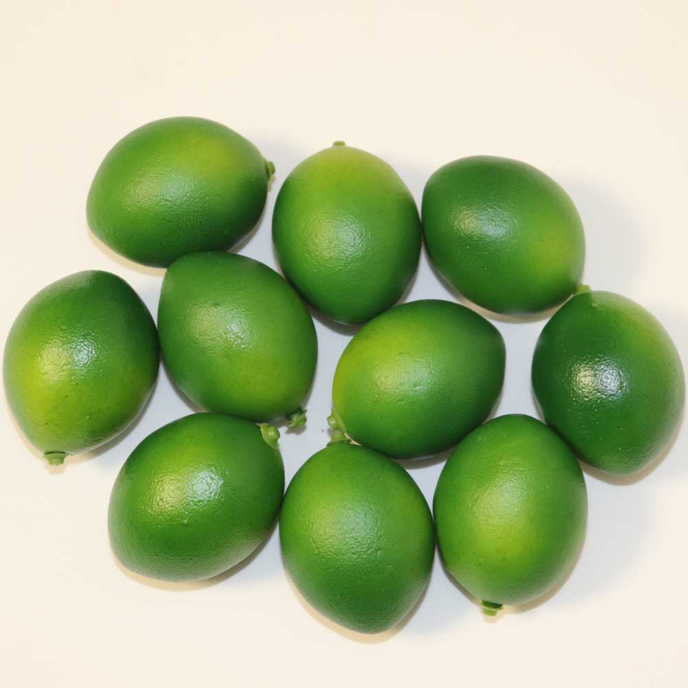ライム・グリーンレモン模型 果物模型 本物そっくりの模型 10個パック 食品サンプル　タイプ（小型）１個の製品寸法：約4x4x5cm