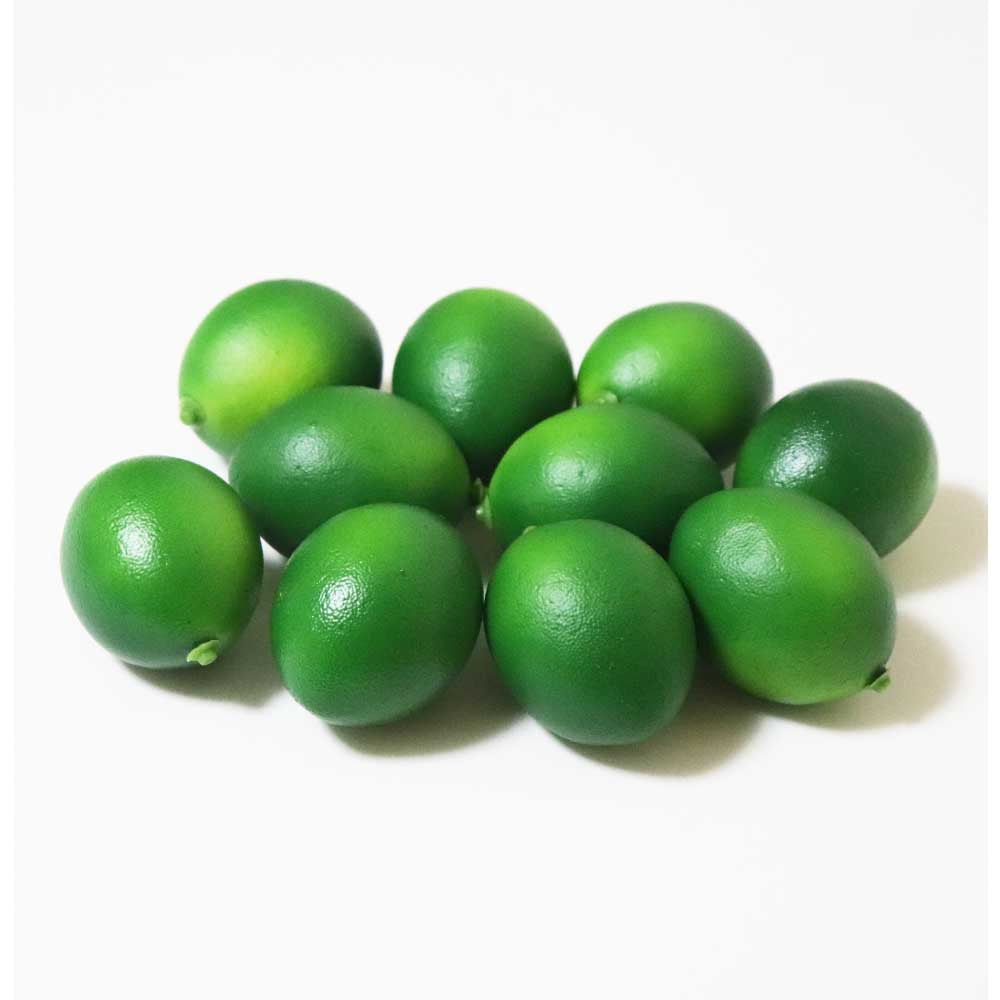 ライム・グリーンレモン模型 果物模型 本物そっくりの模型 10個パック 食品サンプル　タイプ（小型）１個の製品寸法：約4x4x5cm