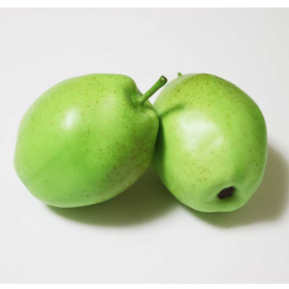 洋梨模型　洋なし　梨　本物そっくりな模型　8個セット　食品サンプル　果物模型　（グリーン小）