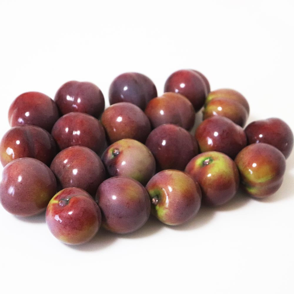 あんず・スモモ・プラム　造花　果物模型　２０個パック　食品サンプル模型　1個あたり製品寸法：約3.5x3.5x3.5cm