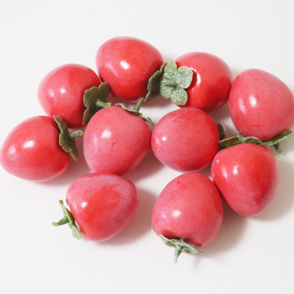 柿　かき　渋柿模型　果物模型　10個セット　食品サンプル模型　1個あたり製品寸法：約４ｘ４ｘ６cm 軽量 カラー：レッド