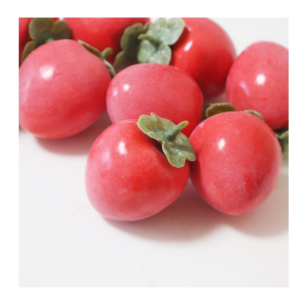 柿　かき　渋柿模型　果物模型　10個セット　食品サンプル模型　1個あたり製品寸法：約４ｘ４ｘ６cm 軽量 カラー：レッド