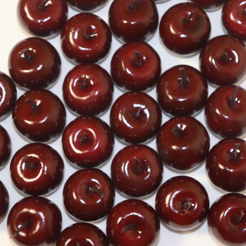 りんご模型　果物模型　リンゴミニ　プチフルーツ　ダークレッド　30個入り　小さな果物模型 1粒あたり商品サイズ：約3.5x3.5x4cm