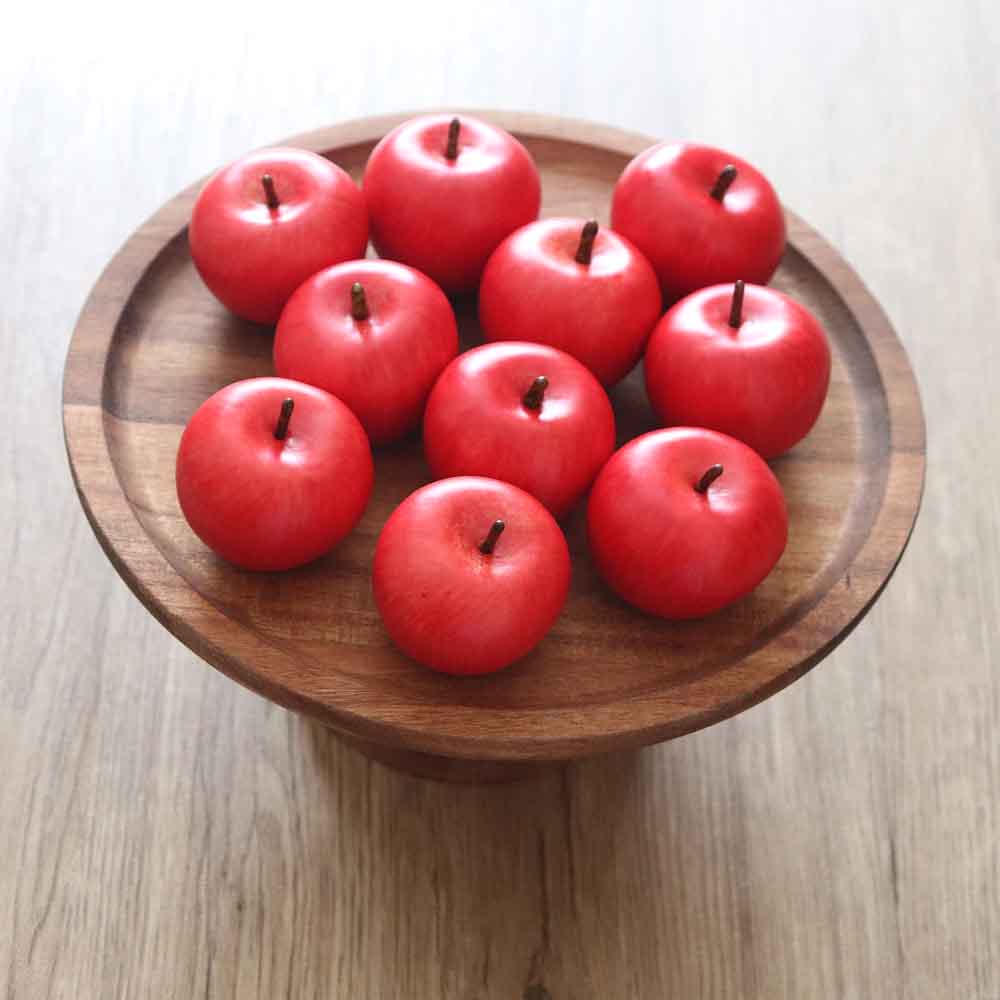 木製トレイ 円形 ディスプレイトレー 飾り台 小物置き 北欧 ナチュラル キッチン リビング 直径20cm、高さ8.5cm