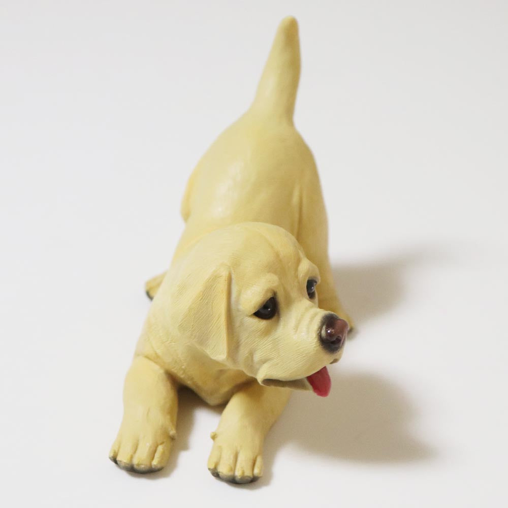 樹脂製 子犬 置物 オブジェ かわいい 犬の置き物 インテリア雑貨 玄関 リビング 飾り ラブラドールA