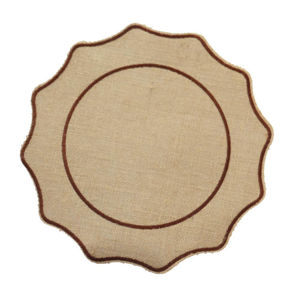 麻製 ランチョンマット プレースマット 北欧 ナチュラル 洗える テーブルコーディネート テーブルマット おしゃれ 円形