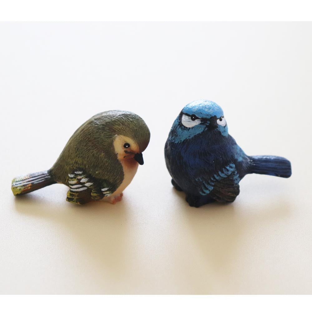樹脂製 小鳥 置物 オブジェ かわいい 小鳥の置き物 インテリア雑貨 玄関 リビング 飾り ２羽セット