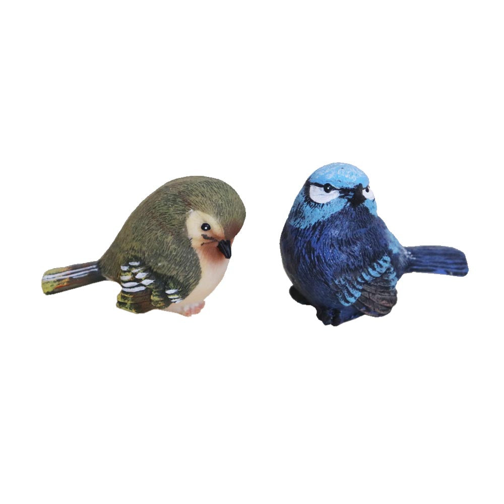 樹脂製 小鳥 置物 オブジェ かわいい 小鳥の置き物 インテリア雑貨 玄関 リビング 飾り ２羽セット