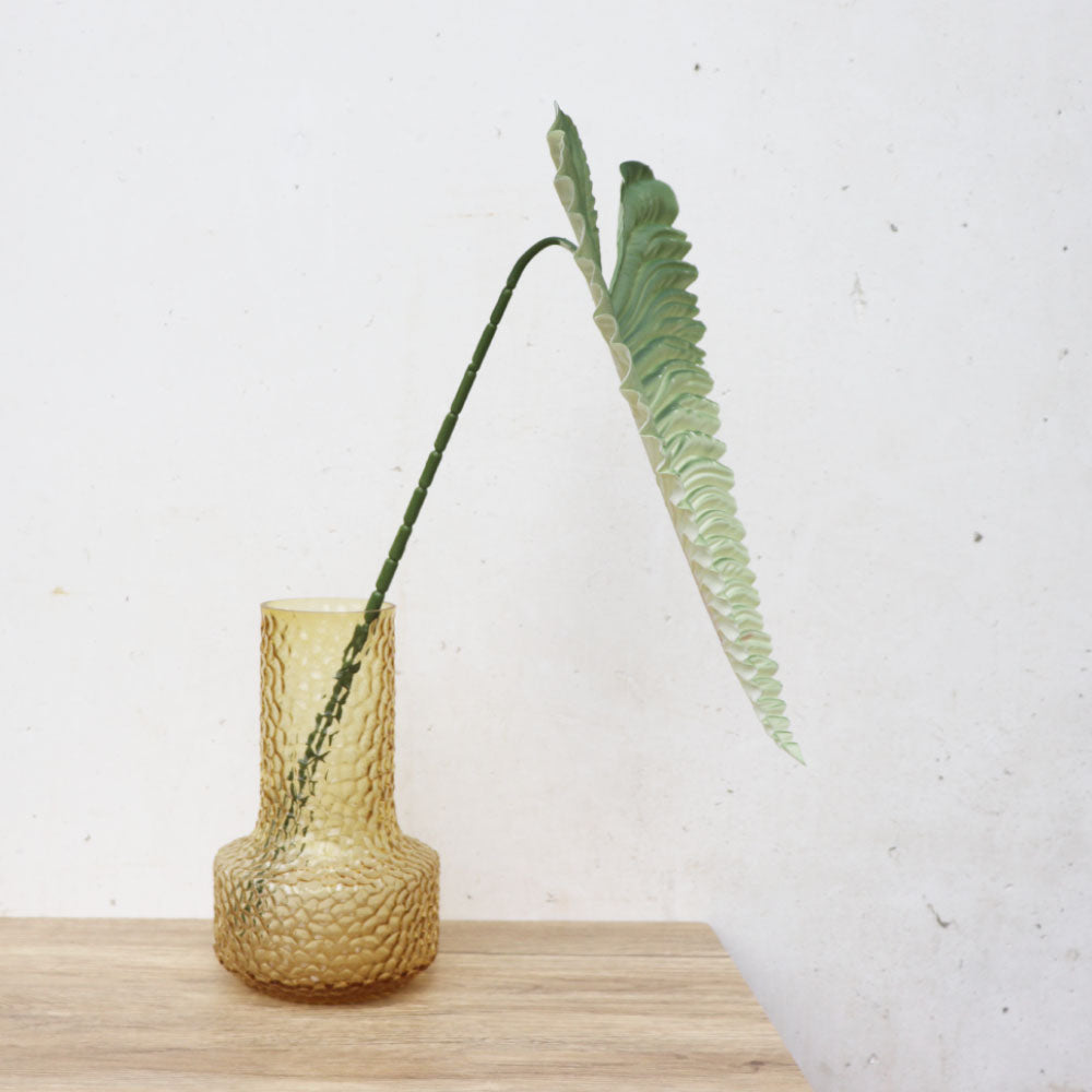 南国風 リーフ造花 フェイクグリーン トロピカルリーフ 人工観葉植物 撮影小物 店舗装飾 ディスプレイ １本　カラー：ホワイト