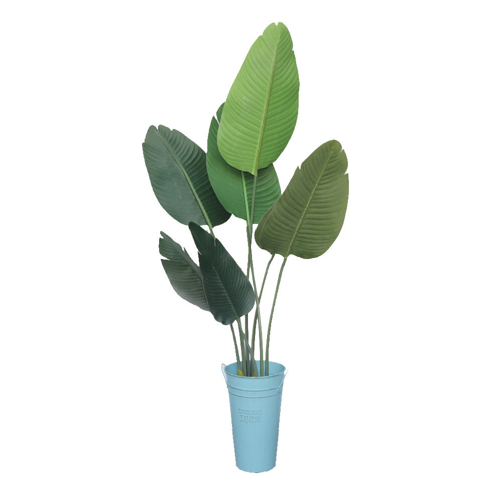フェイクグリーン　バナナ系・タビビトノキ（（タイプA）　鉢植え付き・造花　飾り付け　インテリア　ディスプレイ 商品サイズ：高さ約127cm