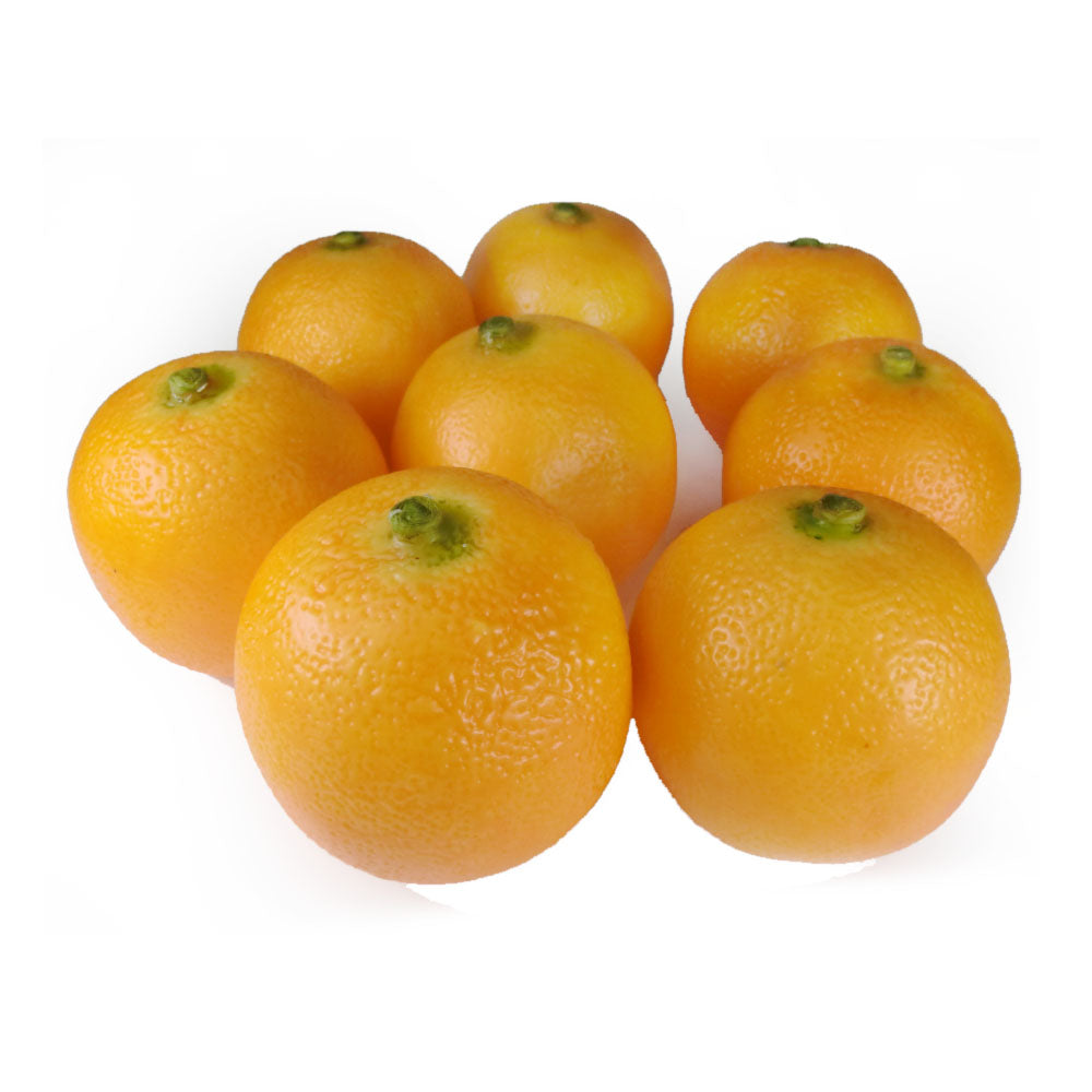 オレンジ (EX)　本物そっくりな果物模型　8個パック　食品サンプル　果物模型　大きさ：　約7cm（直径）